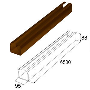Балка прокатная для комплекта №3 95х88 L=6520 RAL8017, DHS2010653/8017
